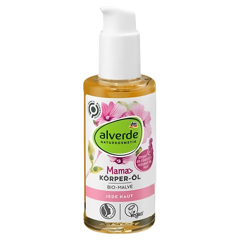 德国Alverde艾薇德精油锦葵妈妈身体油妊娠按摩保湿润肤100ml/瓶