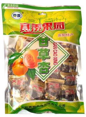 庆阳特产赛羡甘草杏肉杏脯 果杏肉脯蜜饯500g休闲食品包邮有核