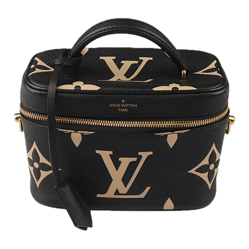【自营】中古9新女包LV路易威登 VANITY 黑米色老花小号斜挎包