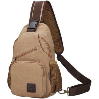 帆布休闲男士胸包学生耐磨斜挎包