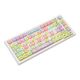 75键三模无线RGB机械键盘办公游戏定制静音麻将音全键无冲热插拔