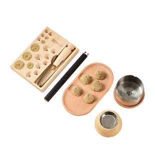 观二心隔姜灸艾塔模具家用手工艾塔压绒定型模器实木艾塔制作工具