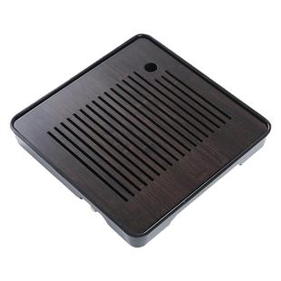 功夫茶具简约茶盘家用日式圆形竹制托盘大号密胺盘小茶台干泡盘