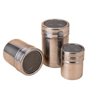 撒粉器带盖可可粉咖啡410不锈钢撒粉筒精细网纱式烧烤调料撒粉筛