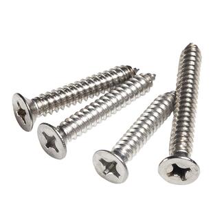 QD304不锈钢自攻螺丝十字沉头螺丝钉平头自攻丝加长木螺钉M1M2-M8