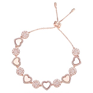 自营APM粉母贝心相连手链Monaco女生可调节时尚礼物首饰