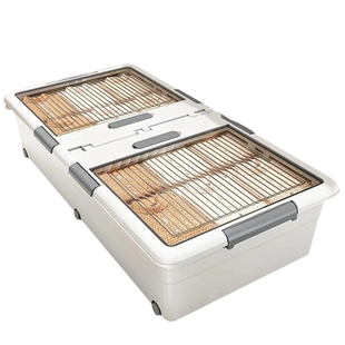 Babyview床底收纳箱扁平抽屉式家用衣服大容量放床下带滑轮整理箱