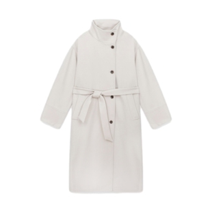 LOWRYS FARM外套女冬季新款时尚显瘦气质高领毛呢大衣116473