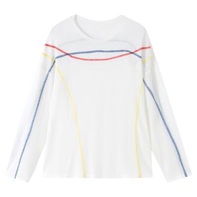 AlmondRocks网球风清凉天丝速干长袖T恤亚麻透气轻薄防晒罩衫上衣