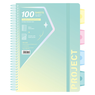 英瑞克纸面软线圈本a4美式科目大线圈本四孔替芯本横线多功能大学生可撕记事本加厚高颜值本子思维导图笔记本