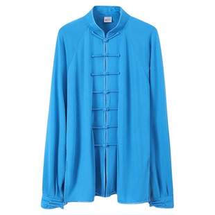 太极服女牛奶丝太极拳练功服男表演比赛武术服装春秋季定制LOGO