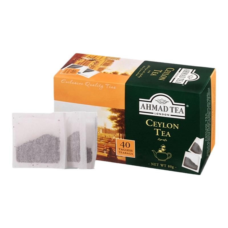 AHMADTEA亚曼伯爵英式早餐锡兰红茶40个方形茶包自制奶茶烘焙原料