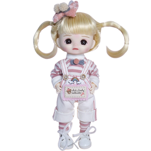 多丽丝萌豆豆娃娃素体22.5cm8分体bjd娃娃裸体关节可动换手换眼娃