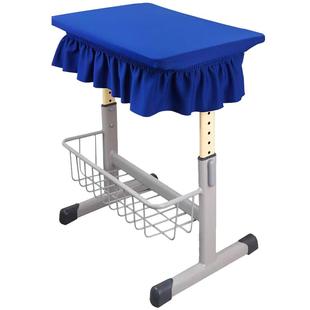 小学生桌布桌罩课桌套罩防水防油免洗蓝色学校书桌垫桌套纯色定制