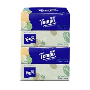Tempo得宝纸巾家用印花抽纸4层90抽4包杉青果木 新旧随机h