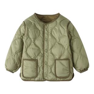 罗蒙儿童轻薄羽绒服短款男童女童中大童宝宝婴儿童装超轻冬装外套