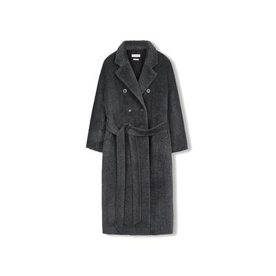 长款羊毛毛呢大衣CONCISE-WHITE