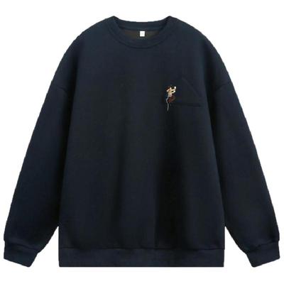 380g重磅质感刺绣圆领卫衣男秋款