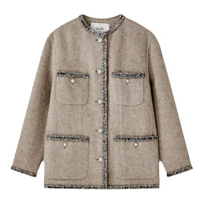 LAUREL法式多扣圆领外套