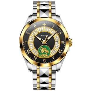 瑞士认证正品牌真金翡翠镶嵌新款男表进口机芯机械表男士腕表十大