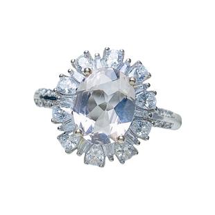 天然摩根石戒指吊坠耳钉女 纯银镶嵌宝石梦幻精美奢华银饰饰品