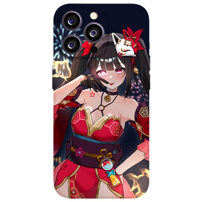 日系和服烟花少女花火手机壳适用苹果17E防摔VIVO华为OPPO动漫16小米15磨砂菲林Air磁吸iPhone17ProMax保护套