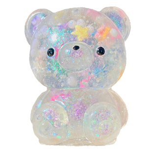 日本扭蛋yell七彩解压果冻小熊捏捏软胶儿童男女孩减压揉捏小玩具