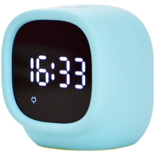 包邮得力8852电子闹钟儿童智能时钟学生用卡通多功能床头夜灯闹铃