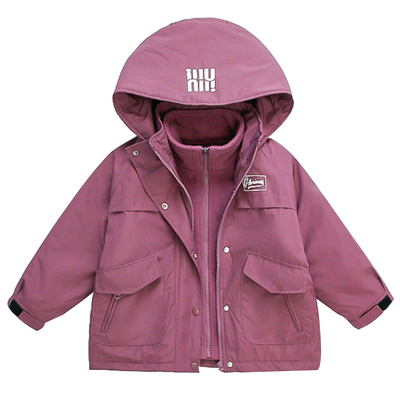 女童冲锋衣冬装2025新款儿童