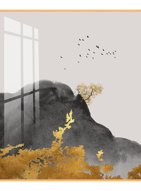 无甲醛餐厅晶瓷画轻奢大尺寸风景
