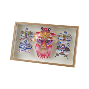 潍坊风筝工艺品 礼盒传统镜框沙燕装饰纪念非遗礼品定制书法logo