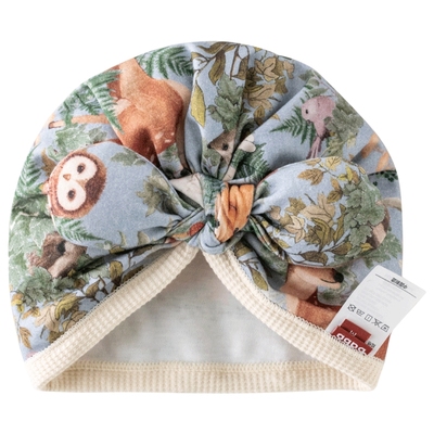 [林深时见鹿]aqpa爱帕婴儿帽子纯棉新款宝宝胎帽小月龄洋气包头帽