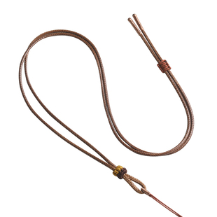 手工编织蜡皮绳项链绳子挂脖古法黄金吊坠挂绳平安扣蜜蜡佛牌男女