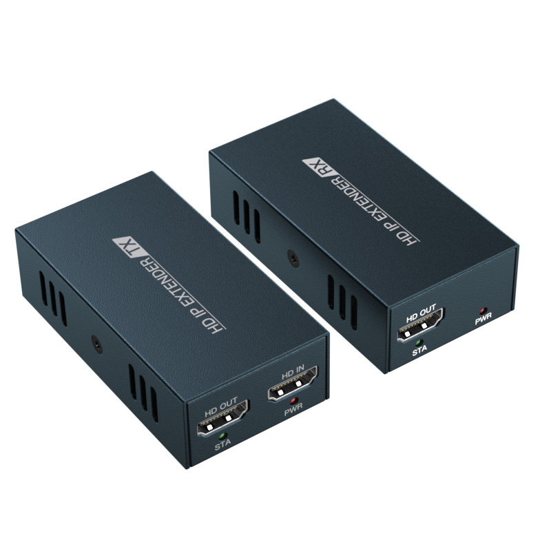 pwayhdmi网线延长器200M多对多音视频传输USB键鼠kvm信号4k高清转rj45网口IP网络转换收发器1发多收p
