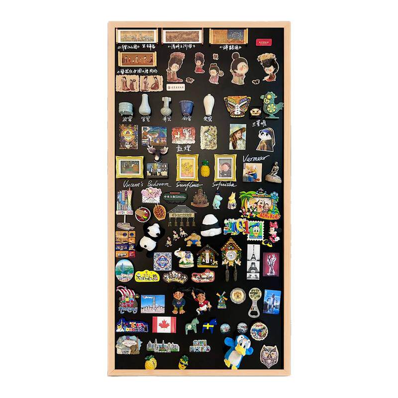齐富实木框磁吸冰箱贴展示板