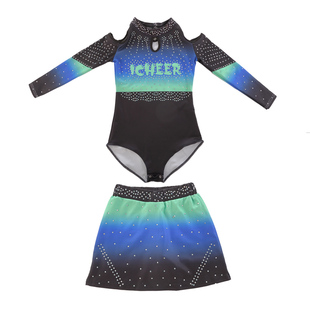 儿童花球啦啦操演出服长袖拉拉队比赛服中小学生运动会团体操服装