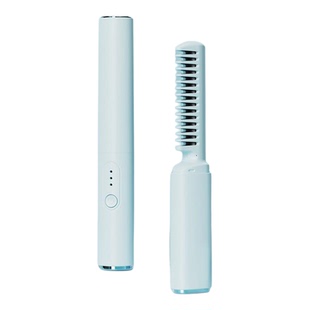 超方便的迷你无线直发梳！充电高颅顶便携 卷发棒梳子直头发神器