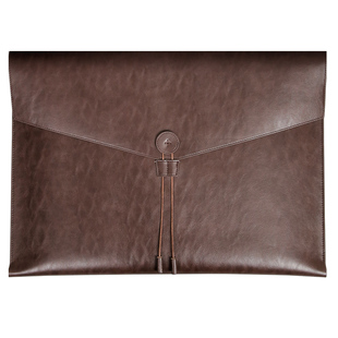 商务皮质文件袋a3收纳大容量文件包资料袋学生按扣文件夹女防水公文包男办公合同票据档案袋订收纳袋定制logo