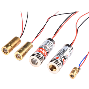 3V5V激光头激光二极管5mW红色点状一字十铜材半导体6 9 12MM外径