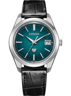 西铁城The CITIZEN/鹰爵光动能休闲商务防水蓝色表盘男表 AQ4100