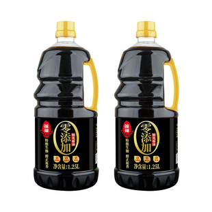 莲花酱油0添加1.25L*2黄豆酿造特级生抽家用凉拌炒菜调味料旗舰店