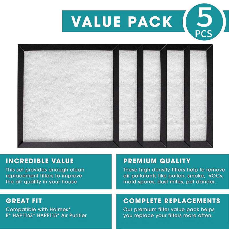 适配 Holmes HAP116Z HAPF115 空气净化HEPA活性炭过滤器滤芯 5片
