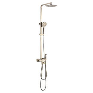 caratiff小仙女爱的锆金色轻奢风格恒温花洒套装复古挂墙式龙头