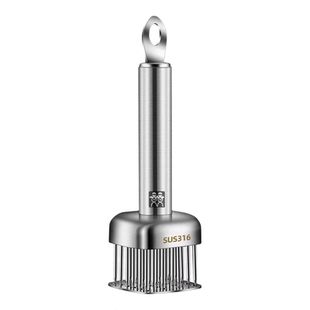 德国DOUBLEDELI316不锈钢松肉针牛排针嫩肉针锤肉断筋烧肉扎孔器