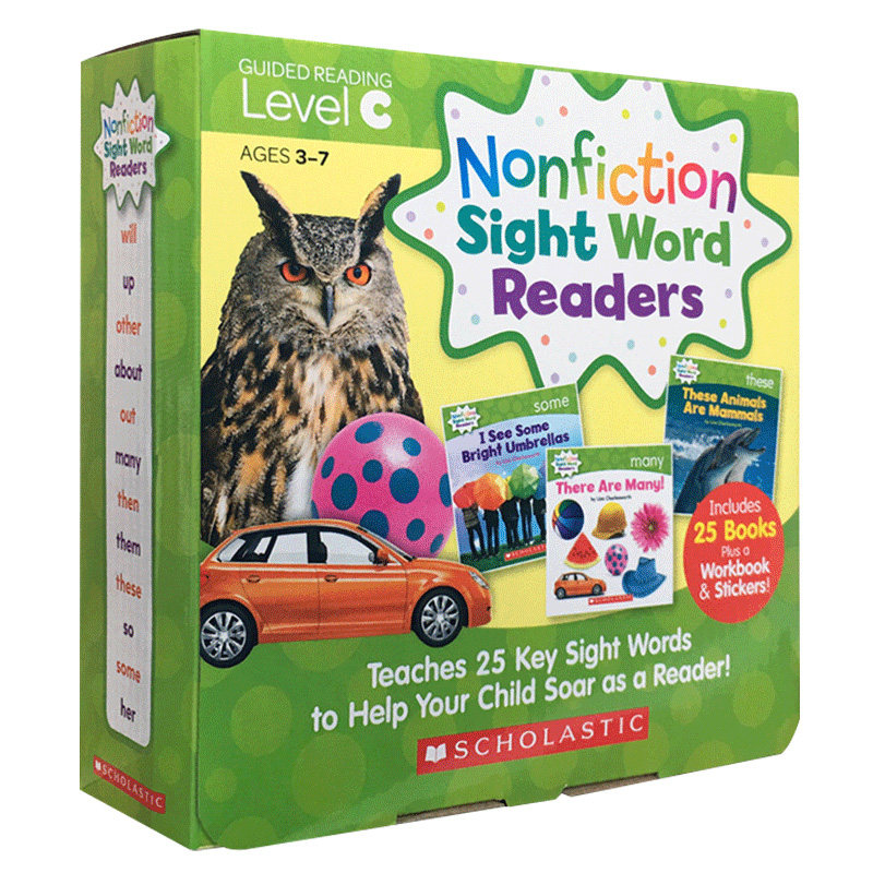 英文原版绘本 入门关键词书 Nonfiction Sight Word Readers Level C 25册全套 自然拼读初级盒装 学乐出品