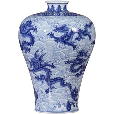宁封窑中式陶瓷景德镇花瓶