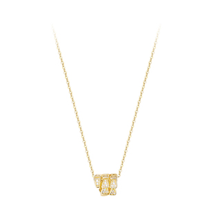 AIR-HORIZON三圈满钻蛇形吊坠纯银项链女2025新款轻奢灵蛇锁骨链