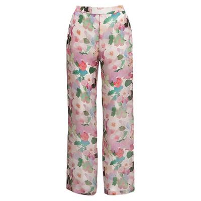 ASDALIO原创印花真丝长裤