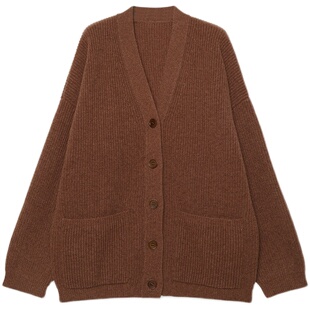 MRS Studios 舒适亲肤时髦LM风美利奴羊毛开衫/套头/围脖冷帽套装