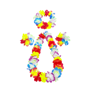 夏威夷彩色发光花环公主装扮演出道具年会夜场舞台草裙舞花环表演